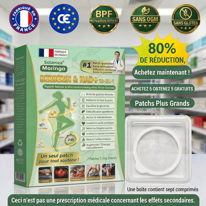 🇫🇷Boutique Officielle🌿Patch Minceur Solaroza® 10-en-1 : Relancez le Métabolisme et Brûlez les Graisses (NAD+ & Berbérine)