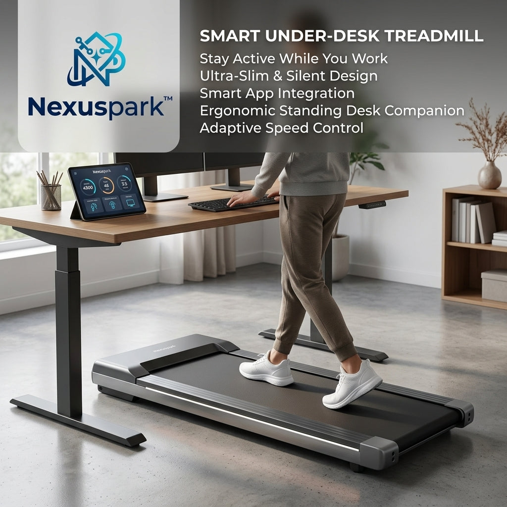 Nexuspark™ ShiftDrive Ergonomic Under-Desk Walking Pad 🚶‍♂️💻🏡